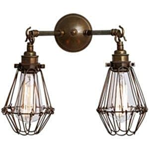 Jailhouse Gemini Antique Brass Wall Light
