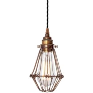 Praia Bronze Industrial Cage Pendant Light by Mullan Lighting