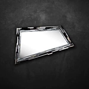 Rhombus Black PIAGGI Glass Mosaic Mirror