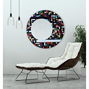 Eclipse PIAGGI Glass Mosaic Circular Mirror