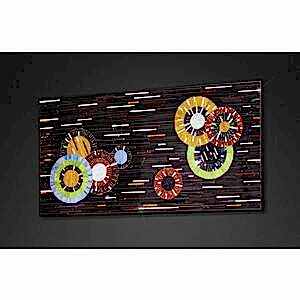 Piaggi Circles Decorative Glass Mosaic Rectangular Panel by Piaggi