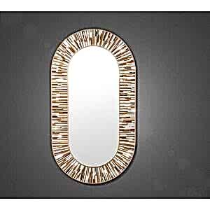 Stadium PIAGGI Beige Glass Mosaic Mirror