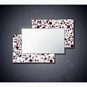 Kaleidoscope PIAGGI maroon glass mosaic mirror