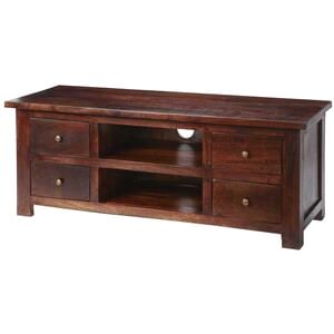 Maharani Dark Wood TV Cabinet with Storage Drawers 