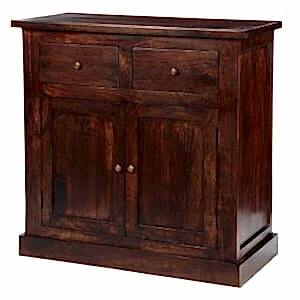 Maharani Dark Wood Sideboard 2 Drawers 
