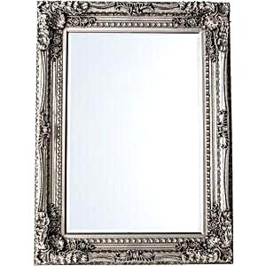 Georgette French Silver Leaf Rectangular Carved Mirror 120cm x 90cm