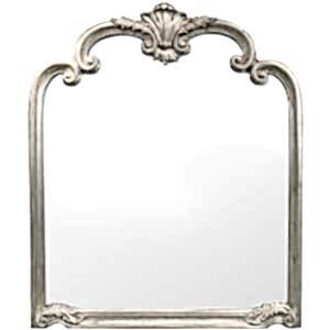 Beatrice Ornate Silver Leafed Mantel Wall Mirror
