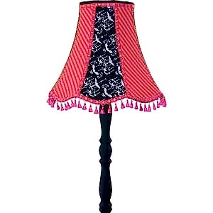 Candy Vamp Pink Vibrant Tasselled Lampshade Handmade