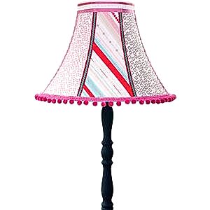 Sugar Doll Pink & Red Vibrant Tasselled Lampshade Handmade