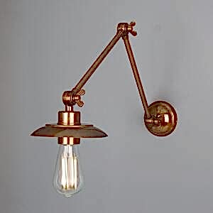 Reznor Adjustable Arm Vintage Metal Hat Wall Picture Light