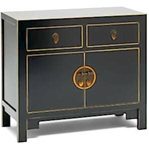 Medium Classic Chinese Sideboard – Black