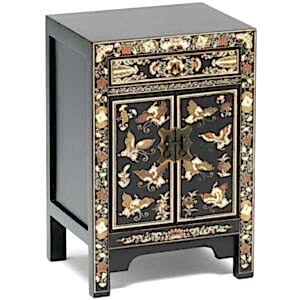 Small Decorated Classic Chinese Cabinet - Black