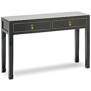 Qing black and gilt large console table by NS Living