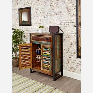 Shoreditch Shoe Storage Cupboard Distressed Design