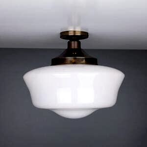 Art Deco School Semi Flush Pendant