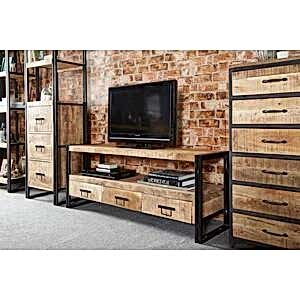 Upcycled Industrial Vintage Mintis Large TV Stand 