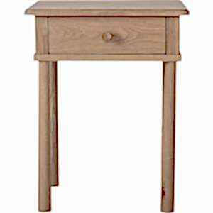 Wycombe Nordic Wooden Bedside Table One Drawer in Oak or Black