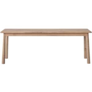 Wycombe Nordic Style Wooden Rectangular Dining Bench in Oak or Black