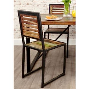 Shoreditch Dining Chairs Reclaimed Wood - Set Of Two