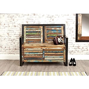 Urban Chic Storage Monks Bench (with shoe storage) by Baumhaus Furniture