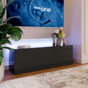 Frank Olsen TV Cabinet 150cm High Gloss Grey with LED Mood Lighting