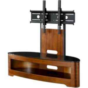 Jual Cantilever Modern TV Stand Glass Top JF209 - Walnut or Oak