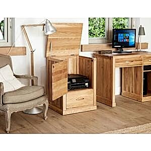 Mobel Oak Printer Cupboard by Baumhaus Furniture