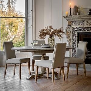 Mustique French Colonial Extending Dining Table Mindy Wood in Round or Rectangular