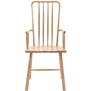 2 x Wycombe Nordic Oak Carver Dining Chairs