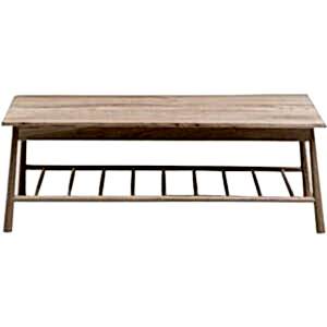 Wycombe Nordic Wooden Rectangular Coffee Table with Shelf in Oak or Black