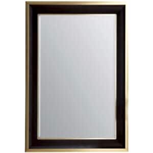 Edmonton Rectangle Wall Mirror Black and Gold Frame 111cm x 80cm