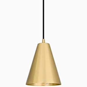 Moya Brass Cone Pendant Light 14cm in Brass or Silver