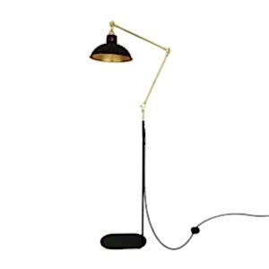 Senglea Modern Floor Lamp Brass and Black