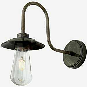 Ren Outdoor Brass Swan Neck Wall Light