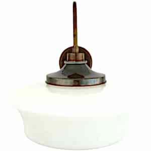 Art Deco School Swan Neck Wall Light