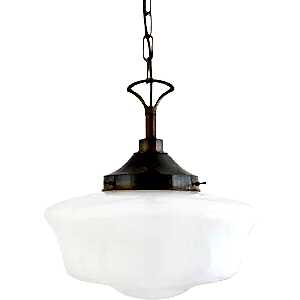 Art Deco School Bathroom Pendant Light