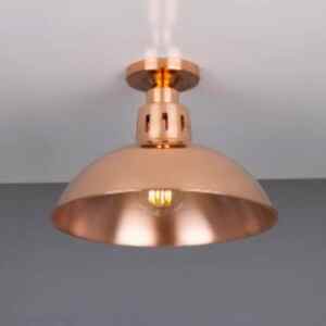 Berlin Polished Copper Dome Ceiling Light 30cm
