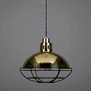 Chester Cage Pendant Light 32cm Brass or Silver