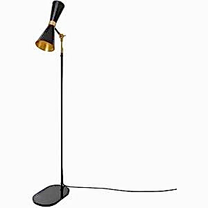 Cairo Retro Modern Floor Lamp Black or White
