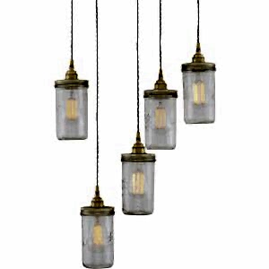 Jam Jar Cluster Pendant 5 Lights