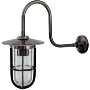 Fabo Well Glass Swan Neck Outdoor Wall Light