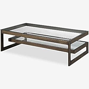 Ziggi Coffee Table Bronze Steel & Glass