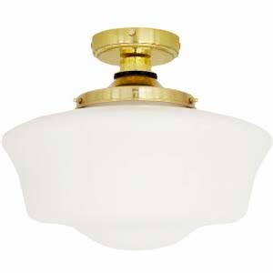 Art Deco School Bathroom Ceiling Light