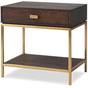 Levi Bedside Table - Black Ash or Dark Brown Oak Finish