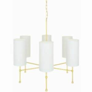 Arizona Modern Brass 6 Arm Chandelier Pendant Light - Antique Brass or Silver