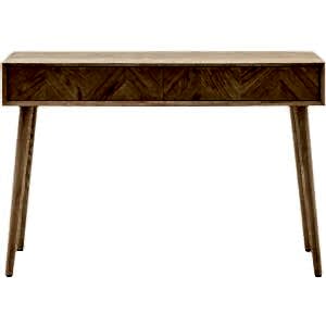 Milano Oak 2 Drawer Console Table with Chevron Inlay
