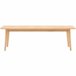 Milano Oak Dining Bench with Chevron Inlay
