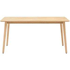 Milano Oak Rectangular Dining Table with Chevron Inlay