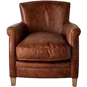 Mr. Paddington Chair Vintage Brown Leather by Gallery Direct