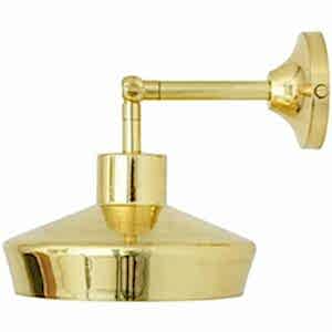 Splendor Small Modern Wall Light Metal Shade 14.5cm Brass or Silver